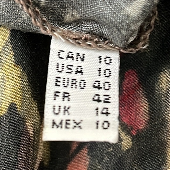 SHAN Leopard Print Silk Viscose 3/4 Sleeve Tunic Peasant Top Coverup Sz 10/M - Picture 14 of 16